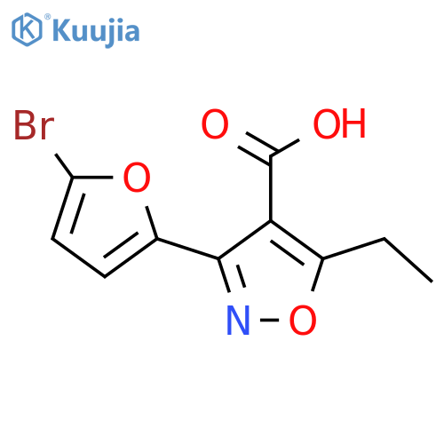 3-(5-Bromofuran-2-yl)-5-ethyl-1,2-oxazole-4-carboxylic acid structure