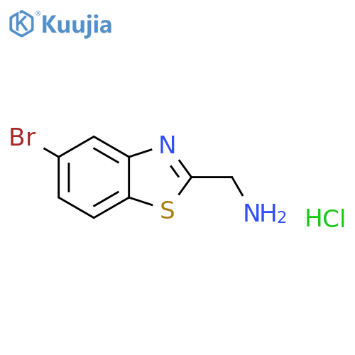 (5-bromo-1,3-benzothiazol-2-yl)methanamine hydrochloride structure