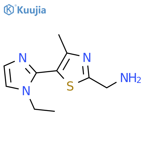 2-Thiazolemethanamine, 5-(1-ethyl-1H-imidazol-2-yl)-4-methyl- structure
