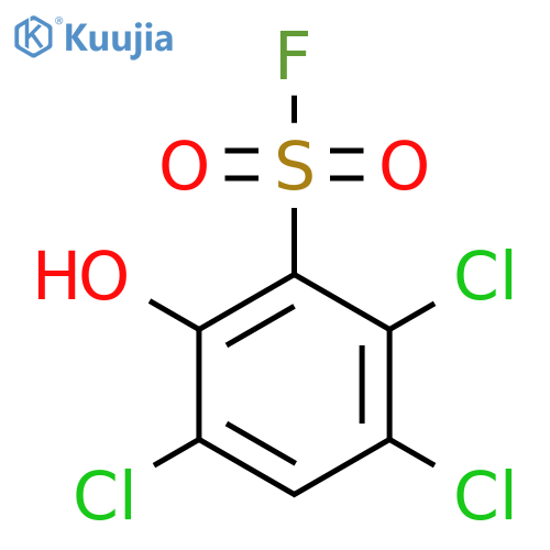 2,3,5-Trichloro-6-hydroxybenzene-1-sulfonyl fluoride structure