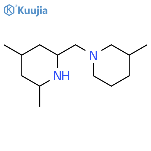 Piperidine, 2,4-dimethyl-6-[(3-methyl-1-piperidinyl)methyl]- structure