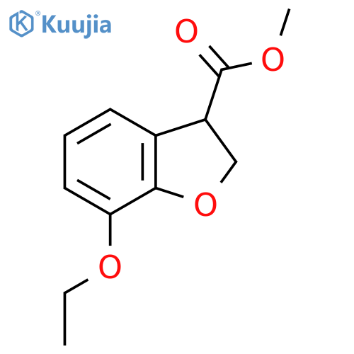 Methyl 7-ethoxy-2,3-dihydro-1-benzofuran-3-carboxylate structure
