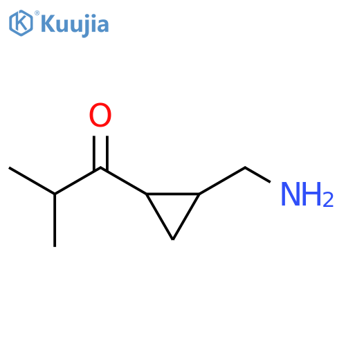 1-Propanone, 1-[2-(aminomethyl)cyclopropyl]-2-methyl- structure