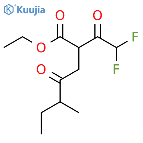 ethyl 2-(2,2-difluoroacetyl)-5-methyl-4-oxoheptanoate structure