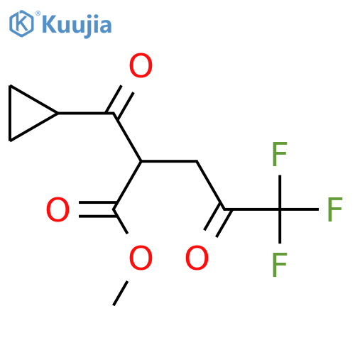 methyl 2-cyclopropanecarbonyl-5,5,5-trifluoro-4-oxopentanoate structure
