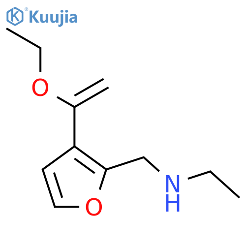 {[3-(1-Ethoxyethenyl)furan-2-yl]methyl}(ethyl)amine structure