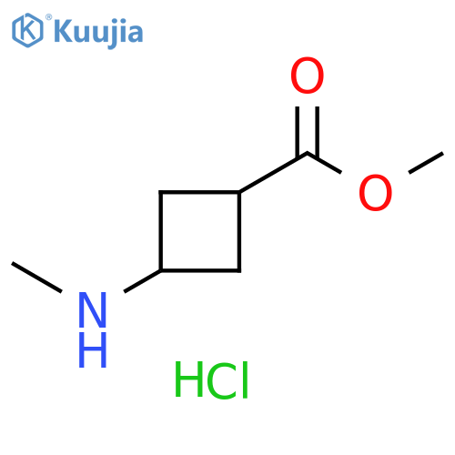 methyl
3-(methylamino)cyclobutane-1-carboxylate
hydrochloride structure