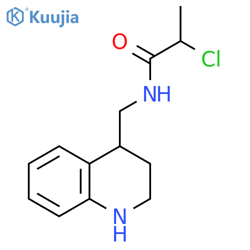 Propanamide, 2-chloro-N-[(1,2,3,4-tetrahydro-4-quinolinyl)methyl]- structure