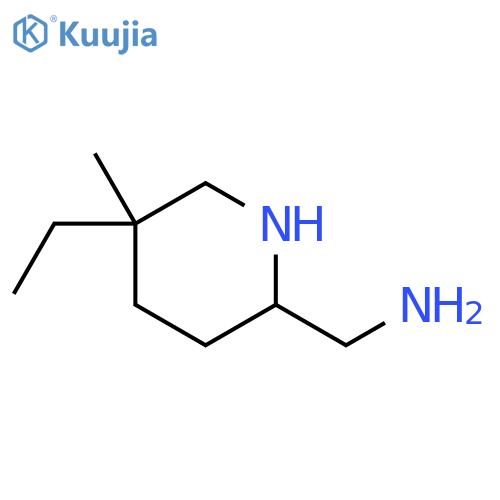 2-Piperidinemethanamine, 5-ethyl-5-methyl- structure