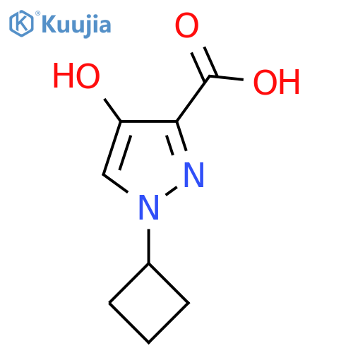 1-cyclobutyl-4-hydroxy-1H-pyrazole-3-carboxylic acid structure