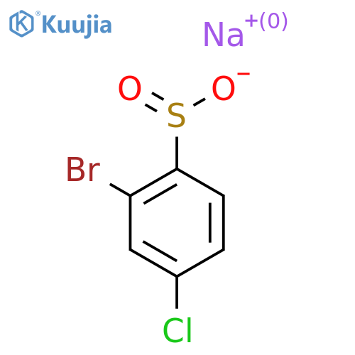 Sodium 2-bromo-4-chlorobenzene-1-sulfinate structure