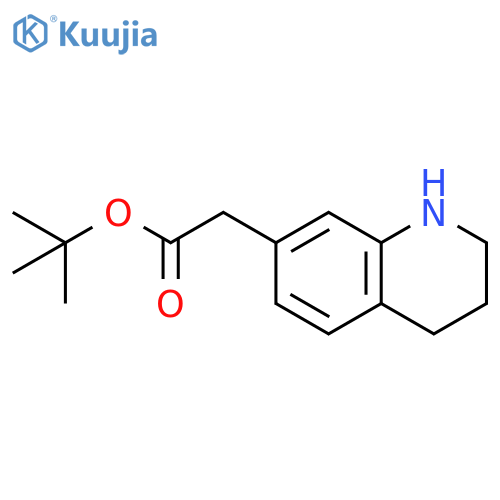 7-Quinolineacetic acid, 1,2,3,4-tetrahydro-, 1,1-dimethylethyl ester structure