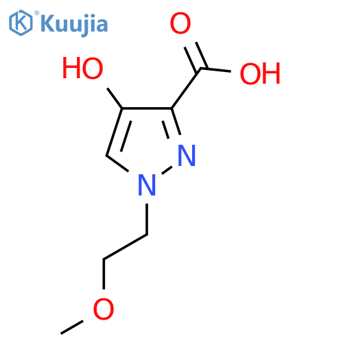 4-hydroxy-1-(2-methoxyethyl)-1H-pyrazole-3-carboxylic acid structure