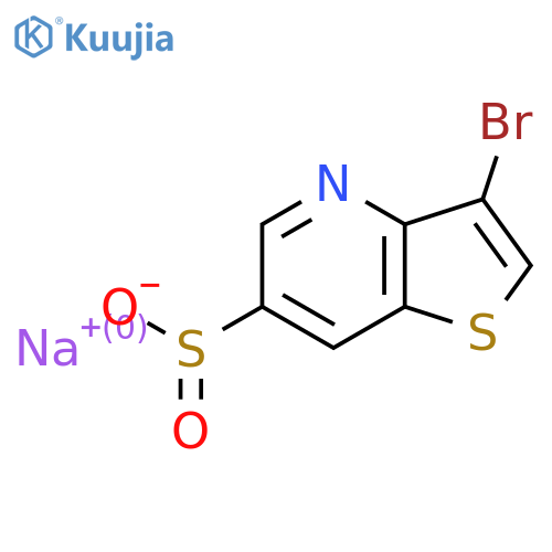 Sodium 3-bromothieno[3,2-b]pyridine-6-sulfinate structure