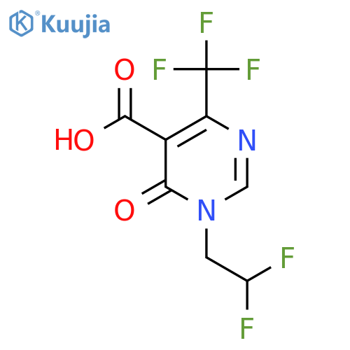 1-(2,2-difluoroethyl)-6-oxo-4-(trifluoromethyl)-1,6-dihydropyrimidine-5-carboxylic acid structure