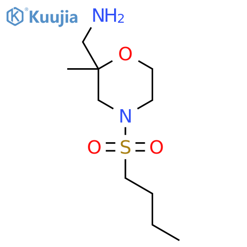 [4-(Butane-1-sulfonyl)-2-methylmorpholin-2-yl]methanamine structure