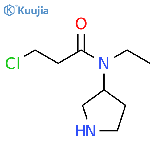 Propanamide, 3-chloro-N-ethyl-N-3-pyrrolidinyl- structure