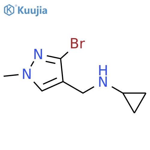 1H-Pyrazole-4-methanamine, 3-bromo-N-cyclopropyl-1-methyl- structure