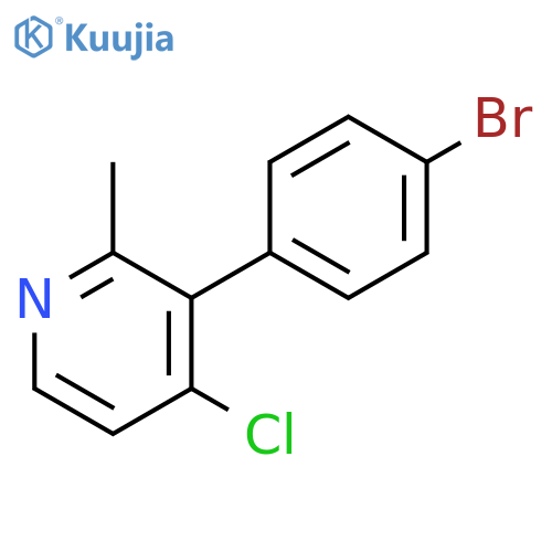 Pyridine, 3-(4-bromophenyl)-4-chloro-2-methyl- structure