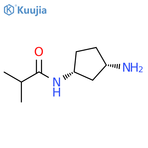 Propanamide, N-[(1R,3S)-3-aminocyclopentyl]-2-methyl-, rel- structure