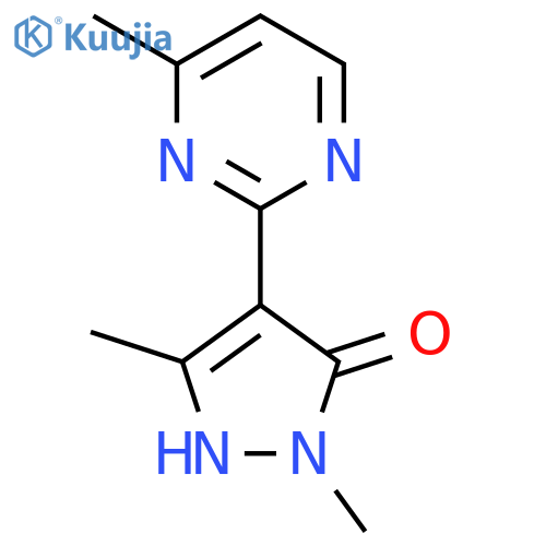1,3-dimethyl-4-(4-methylpyrimidin-2-yl)-1H-pyrazol-5-ol structure