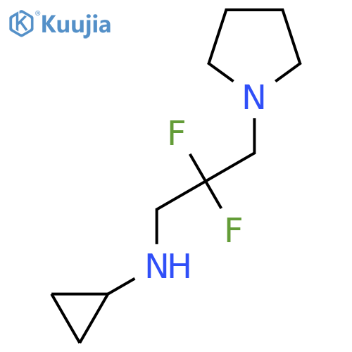 1-Pyrrolidinepropanamine, N-cyclopropyl-β,β-difluoro- structure