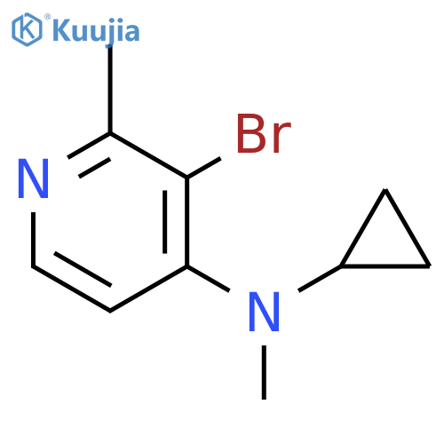 4-Pyridinamine, 3-bromo-N-cyclopropyl-N,2-dimethyl- structure
