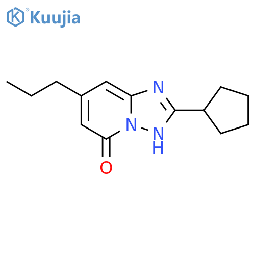 2-cyclopentyl-7-propyl-1,2,4triazolo1,5-apyridin-5-ol structure