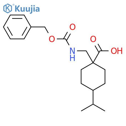 1-({(benzyloxy)carbonylamino}methyl)-4-(propan-2-yl)cyclohexane-1-carboxylic acid structure