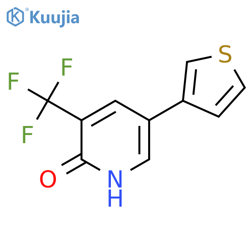 2(1H)-Pyridinone, 5-(3-thienyl)-3-(trifluoromethyl)- structure
