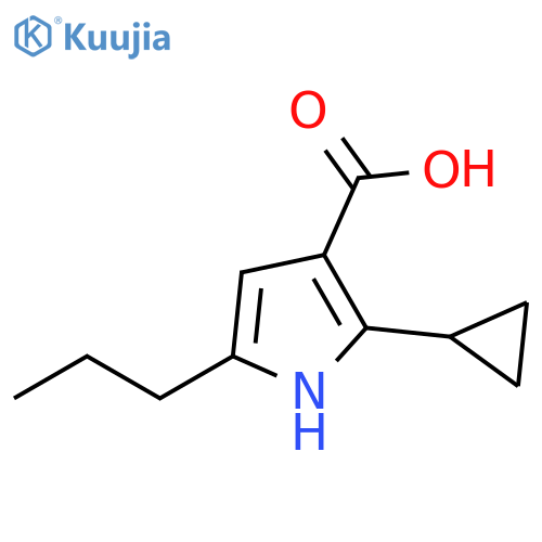1H-Pyrrole-3-carboxylic acid, 2-cyclopropyl-5-propyl- structure