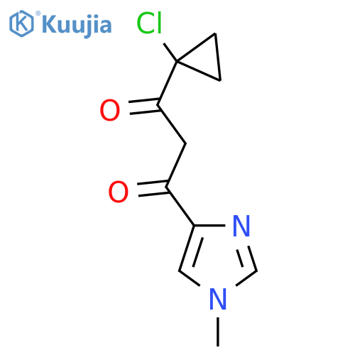 1-(1-chlorocyclopropyl)-3-(1-methyl-1H-imidazol-4-yl)propane-1,3-dione structure