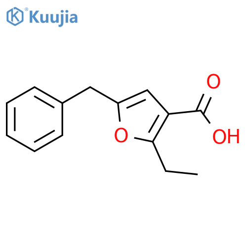 3-Furancarboxylic acid, 2-ethyl-5-(phenylmethyl)- structure