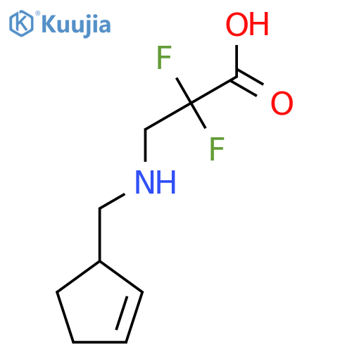3-{[(Cyclopent-2-en-1-yl)methyl]amino}-2,2-difluoropropanoic acid structure