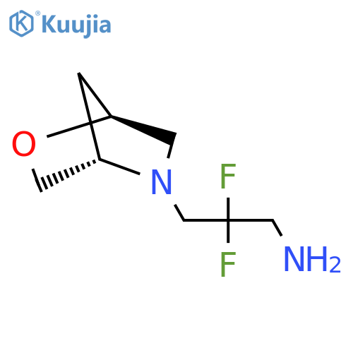 rac-2,2-difluoro-3-[(1R,4R)-2-oxa-5-azabicyclo[2.2.1]heptan-5-yl]propan-1-amine structure