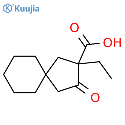 Spiro[4.5]decane-2-carboxylic acid, 2-ethyl-3-oxo- structure