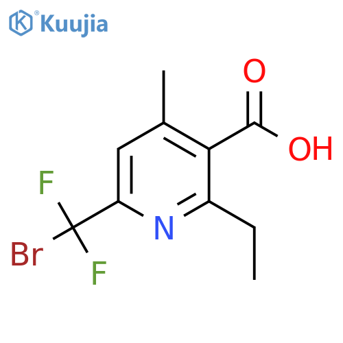 6-(Bromodifluoromethyl)-2-ethyl-4-methylpyridine-3-carboxylic acid structure