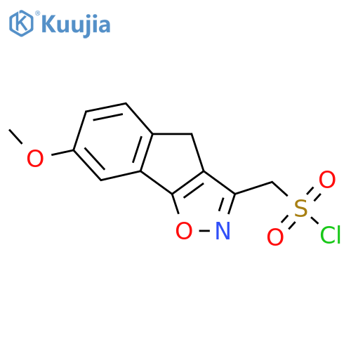 {7-methoxy-4H-indeno2,1-d1,2oxazol-3-yl}methanesulfonyl chloride structure