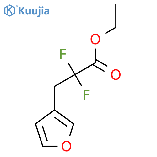Ethyl 2,2-difluoro-3-(furan-3-yl)propanoate structure