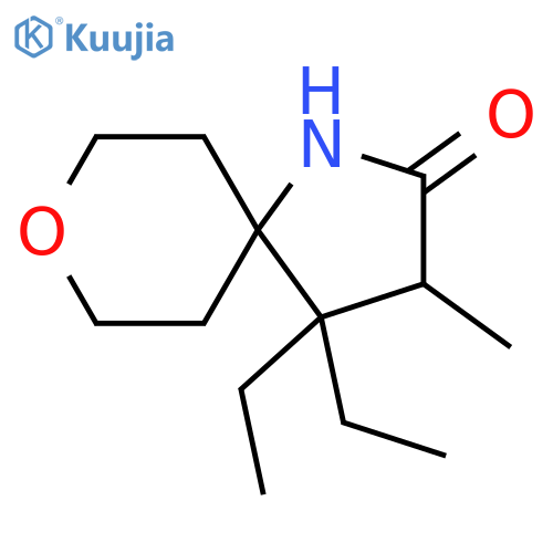 8-Oxa-1-azaspiro[4.5]decan-2-one, 4,4-diethyl-3-methyl- structure
