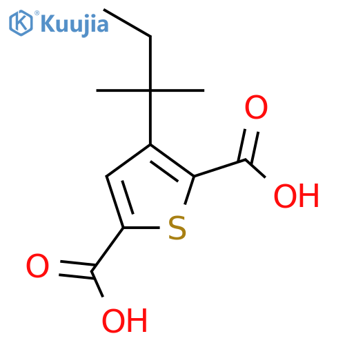 3-(2-Methylbutan-2-yl)thiophene-2,5-dicarboxylic acid structure