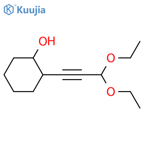 2-(3,3-diethoxyprop-1-yn-1-yl)cyclohexan-1-ol structure