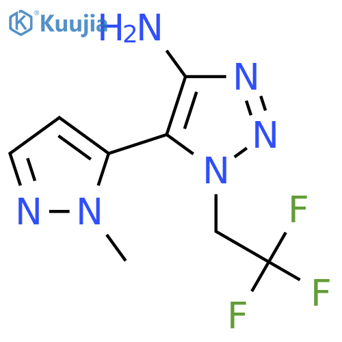 5-(1-methyl-1H-pyrazol-5-yl)-1-(2,2,2-trifluoroethyl)-1H-1,2,3-triazol-4-amine structure
