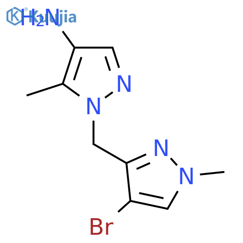 1-(4-bromo-1-methyl-1H-pyrazol-3-yl)methyl-5-methyl-1H-pyrazol-4-amine structure