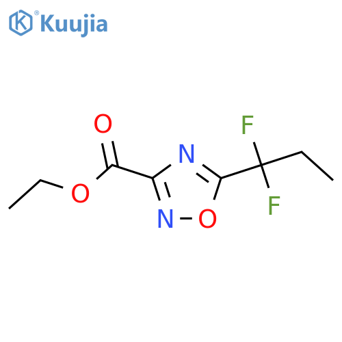 ethyl 5-(1,1-difluoropropyl)-1,2,4-oxadiazole-3-carboxylate structure