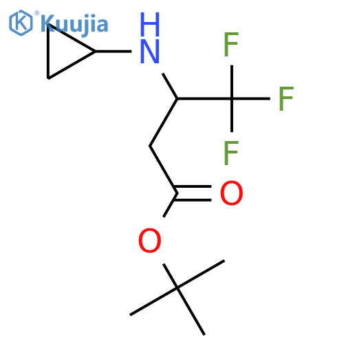 Tert-butyl 3-(cyclopropylamino)-4,4,4-trifluorobutanoate structure