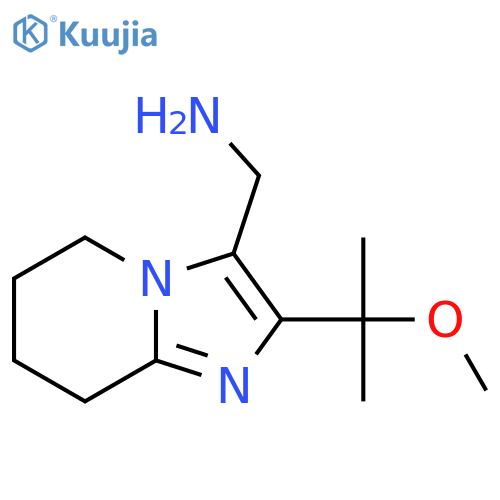2-(2-methoxypropan-2-yl)-5H,6H,7H,8H-imidazo1,2-apyridin-3-ylmethanamine structure