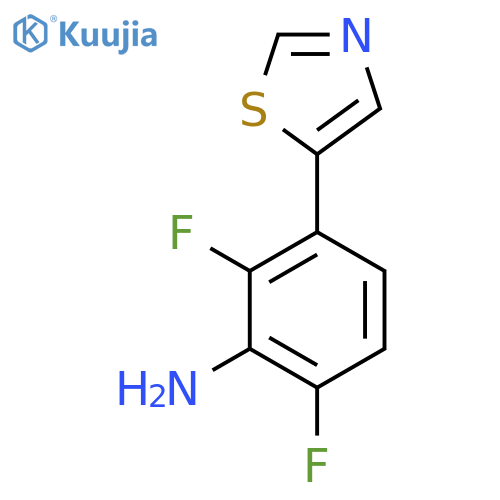 2,6-Difluoro-3-(1,3-thiazol-5-yl)aniline structure