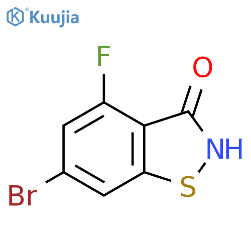 6-bromo-4-fluoro-2,3-dihydro-1,2-benzothiazol-3-one structure