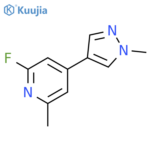 Pyridine, 2-fluoro-6-methyl-4-(1-methyl-1H-pyrazol-4-yl)- structure